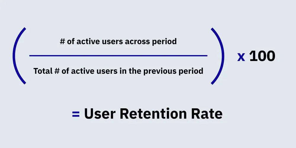 user retention rate formula