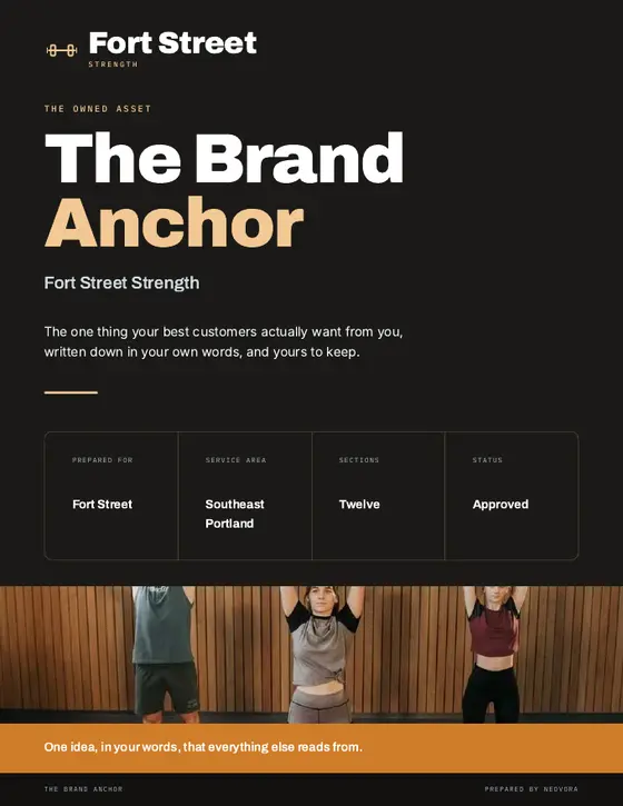 The cover of the Brand Anchor written for Fort Street Strength