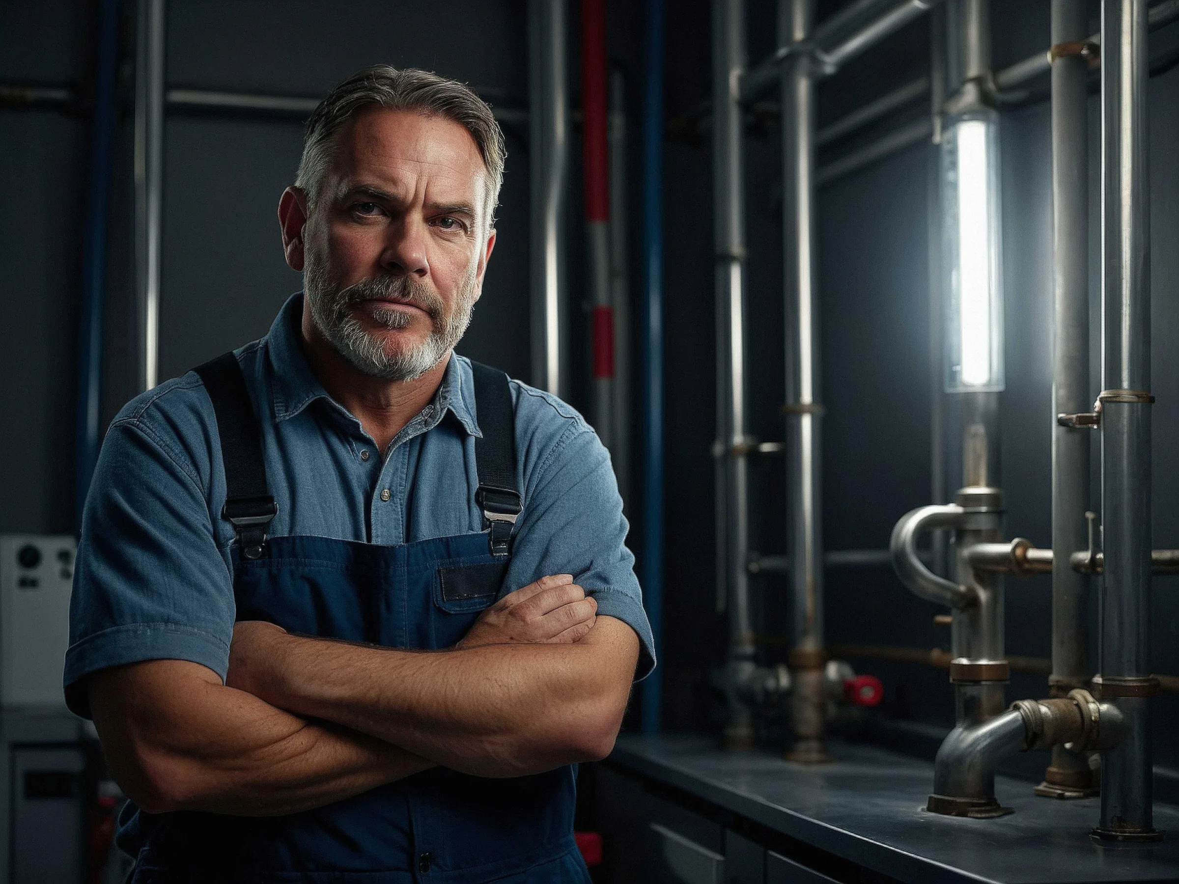 The owner of an established local service business, in his own plant room